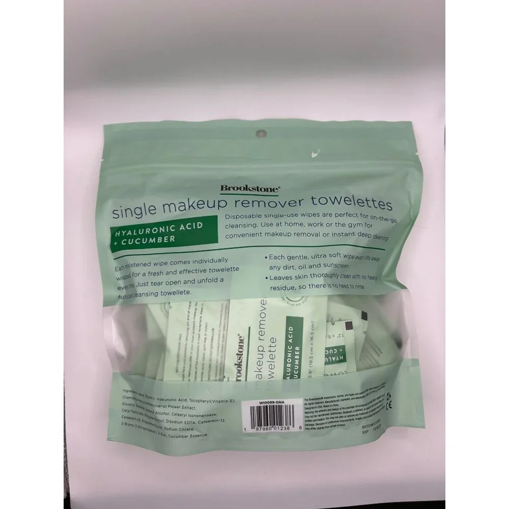 Brookstone Makeup remover wipes 40ct - Picture 2 of 2